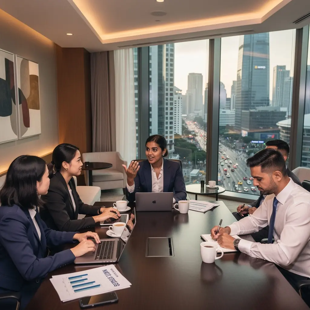 Professional business solutions illustration